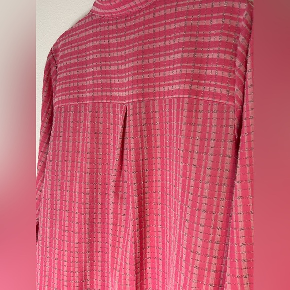 Christopher & Banks Pink Checkered Shirt Size Medium - Picture 5 of 7